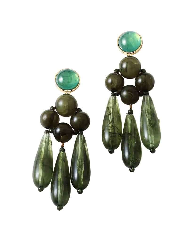 Resin Statement Dangle Earrings