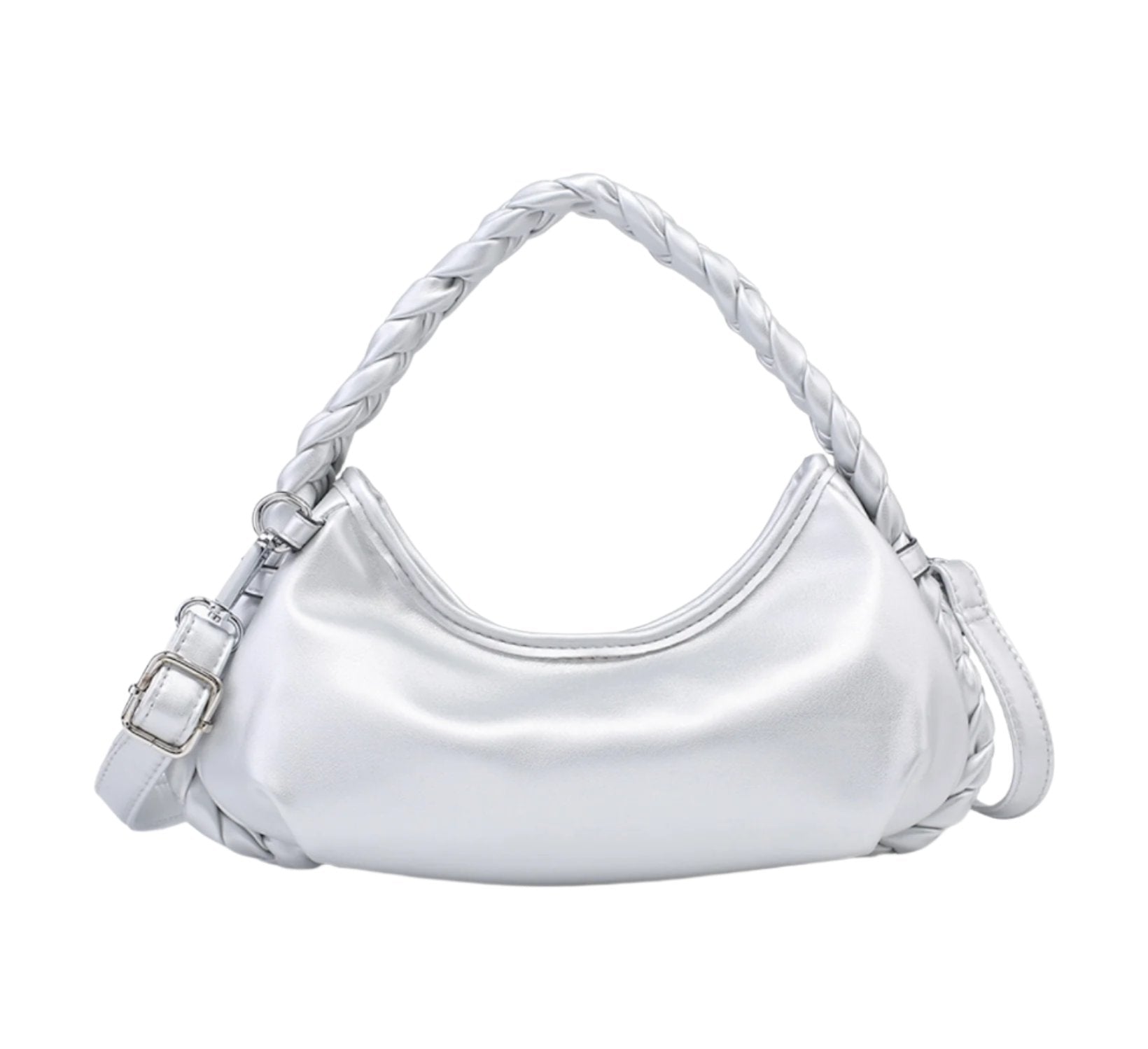 Crescent moon shaped vegan leather shoulder bag – Mixtbag