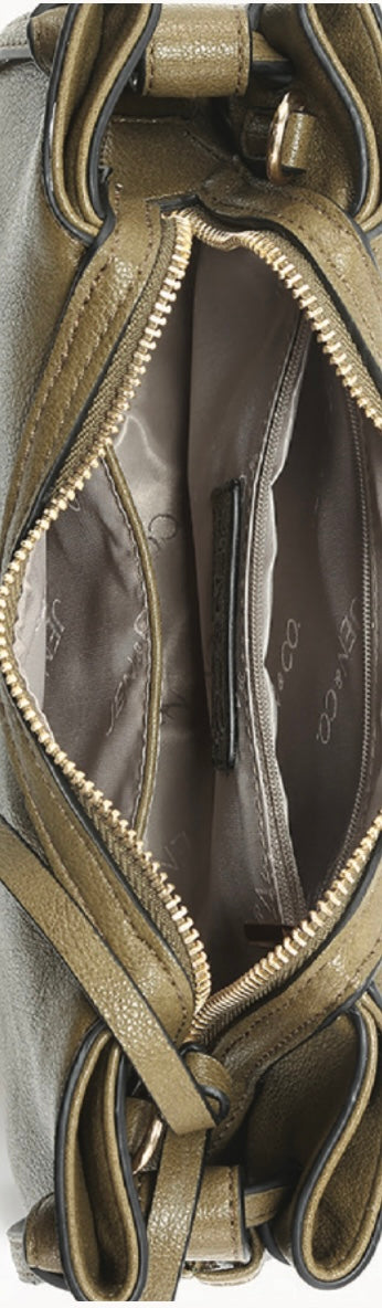 Convertible crossbody vegan leather bag