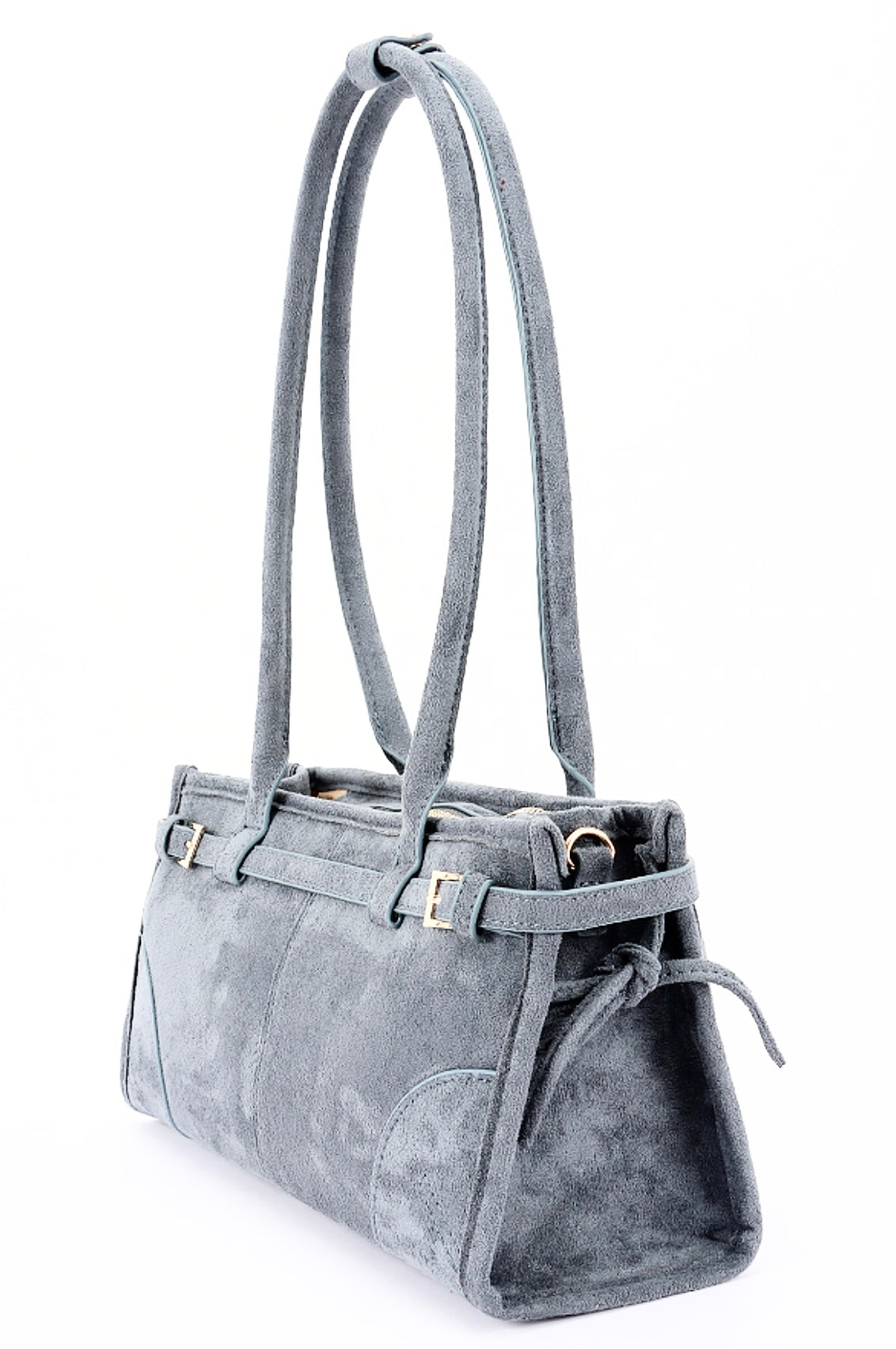 Vegan suede shoulder bag