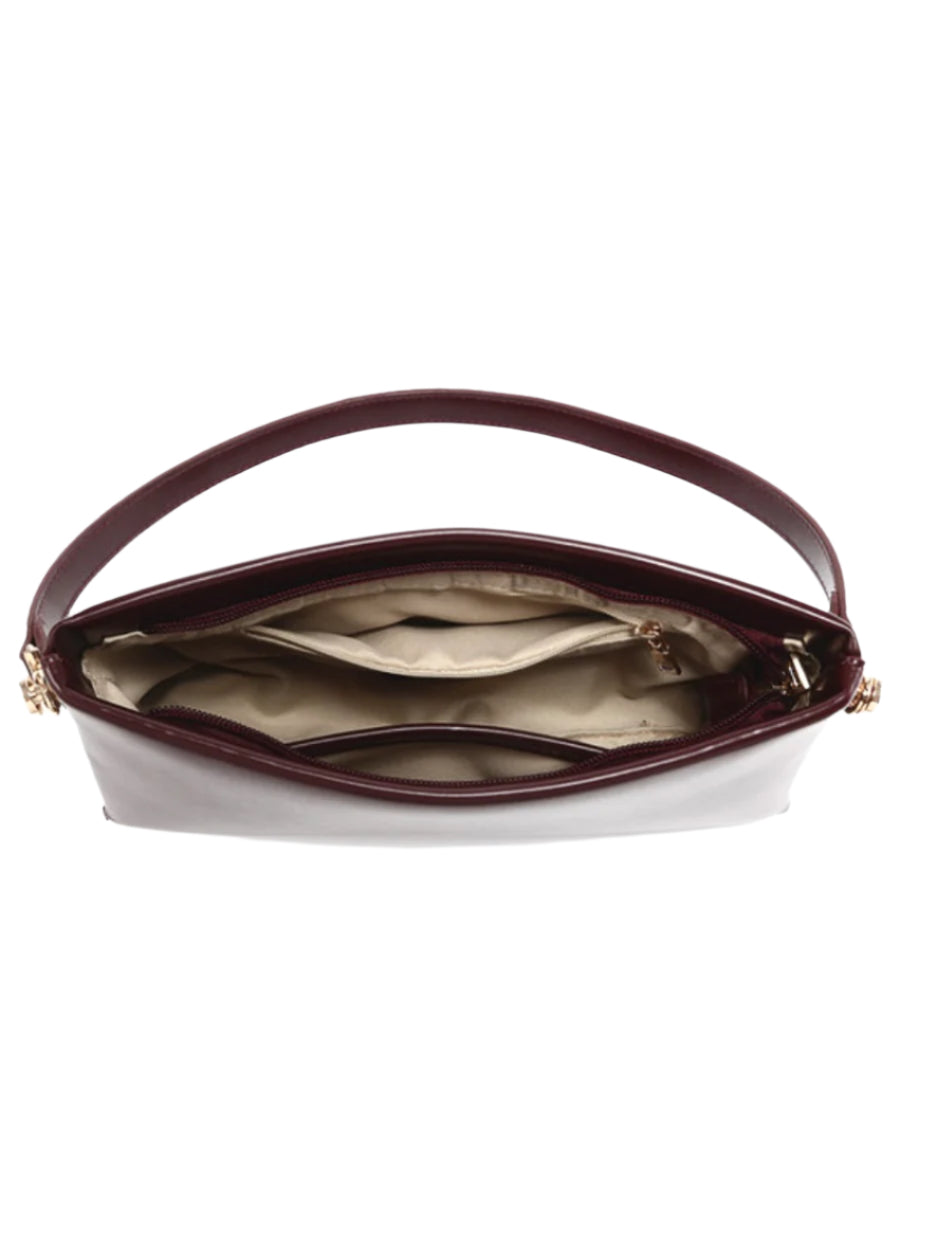 Rectangular vegan leather shoulder/crossbody bag