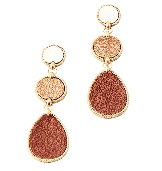 Faux leather Drop Earrings