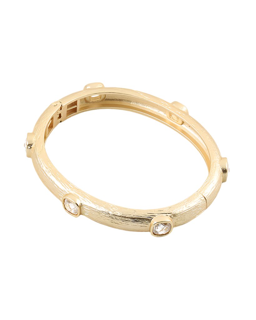 Gold matte & Cubic Zirconia Cuff Bracelet