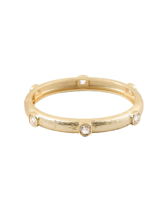 Gold matte & Cubic Zirconia Cuff Bracelet