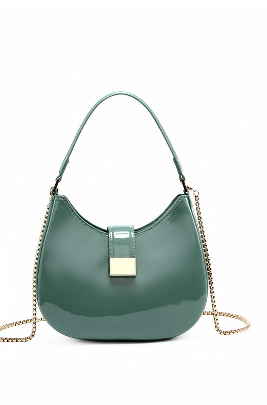 High gloss Vegan Leather Convertible Crossbody