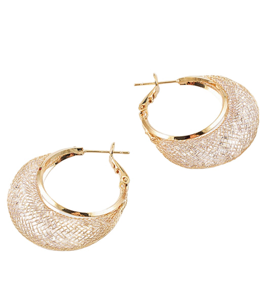 Crystal mesh earrings