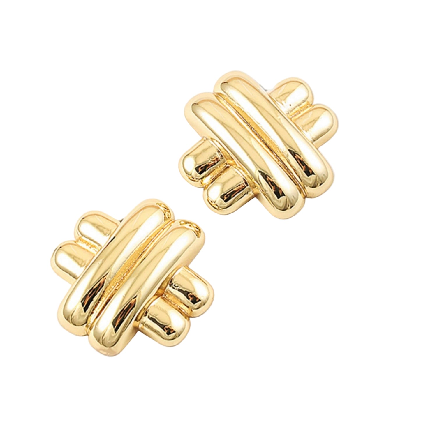 Criss Cross Stud Earrings