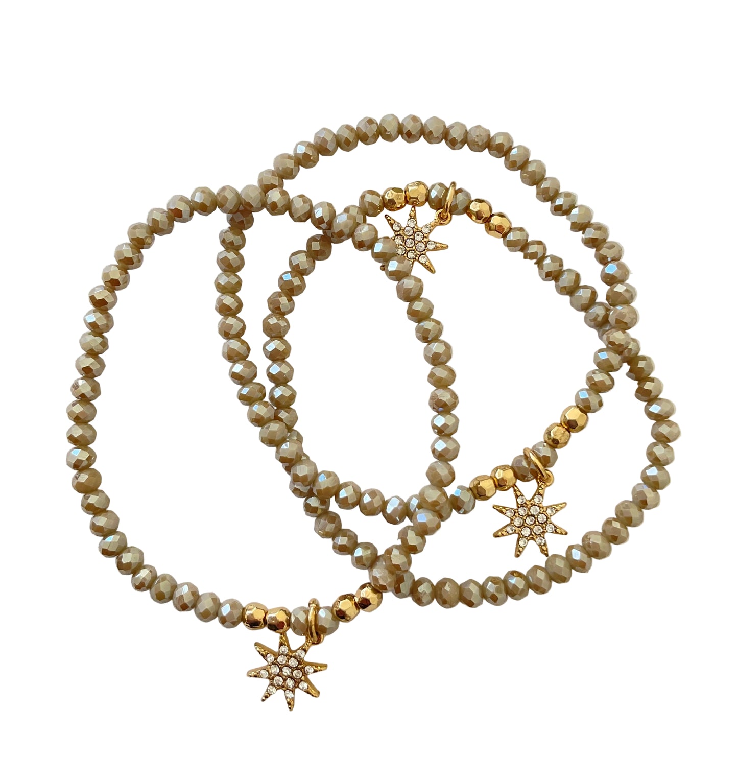 Star Charm Bead Bracelet Set