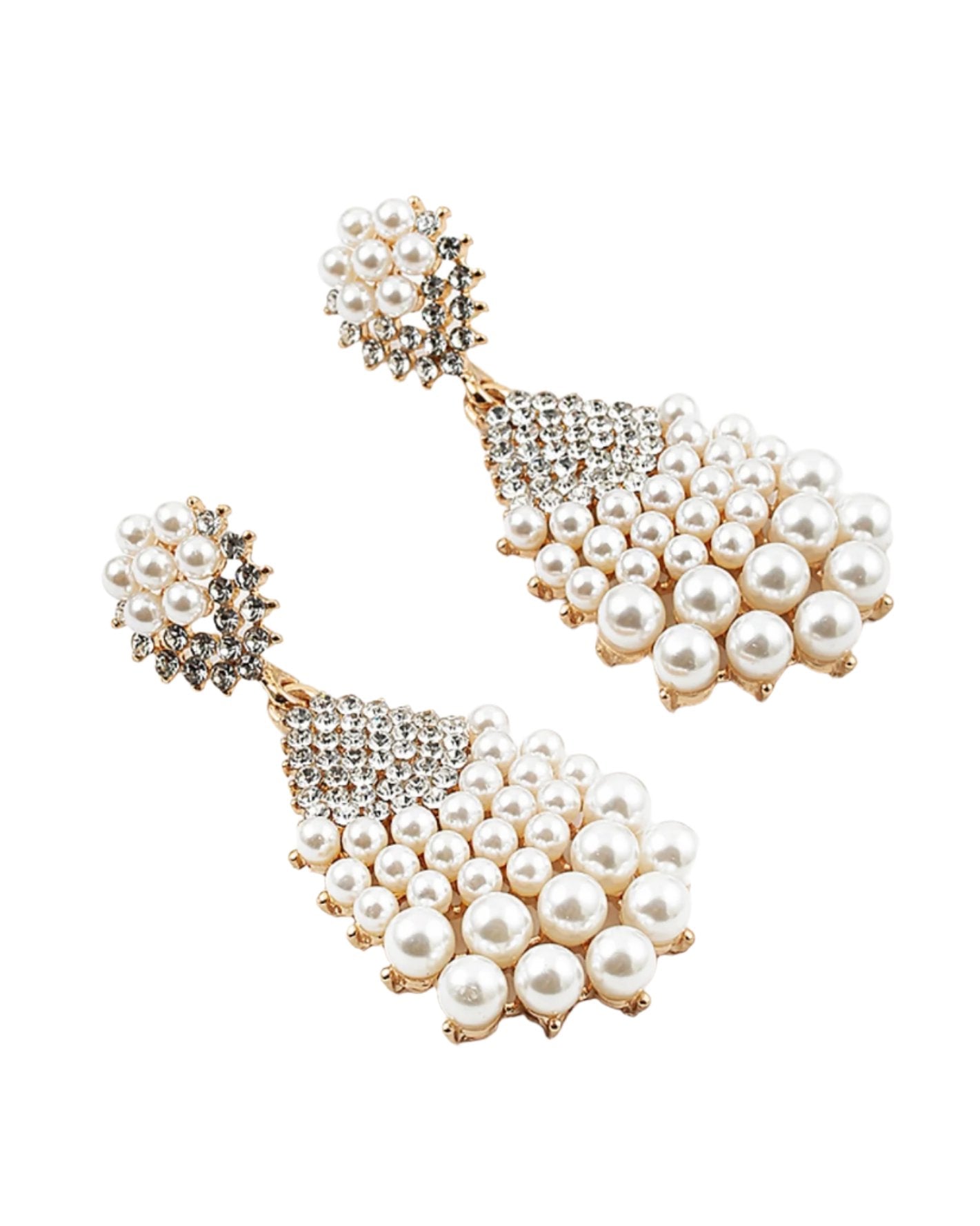 Pearl & Crystal Drop Earrings