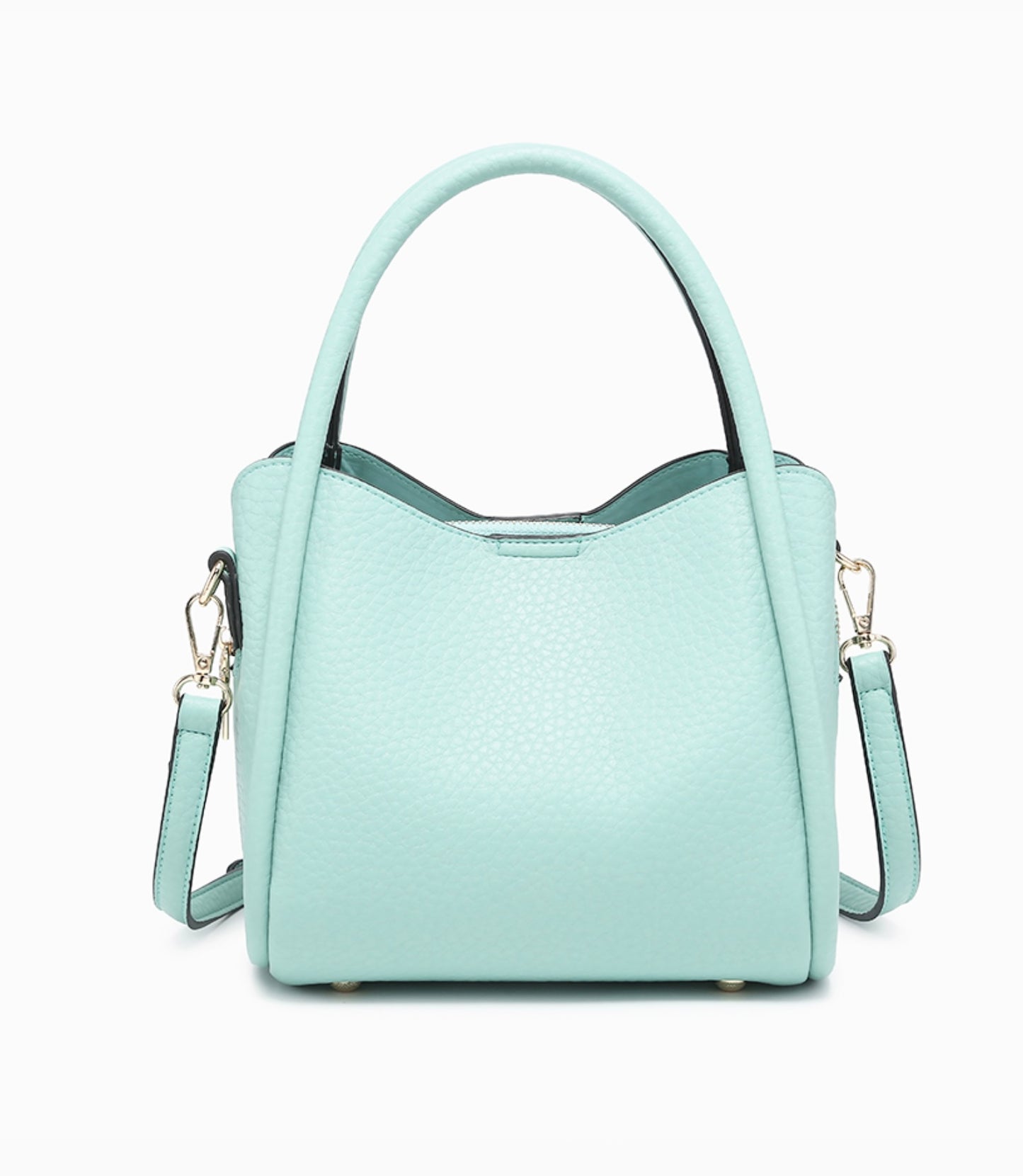 Ruby 3 compartment mini vegan leather satchel