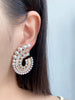 Crystal & Pearl Swirl Earring