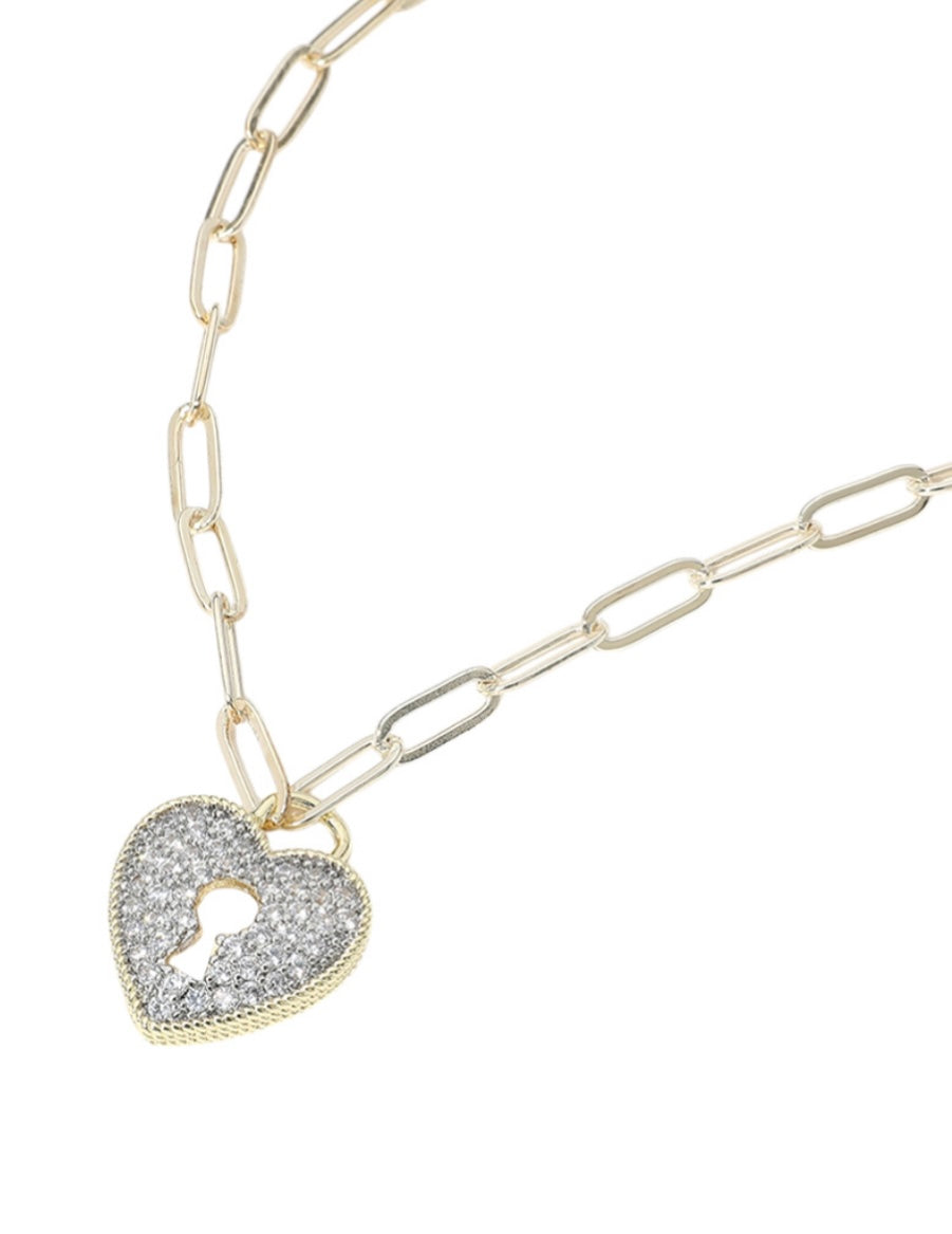 Silver Crystal heart