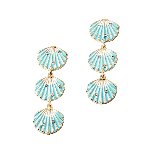 Shell statement earrings