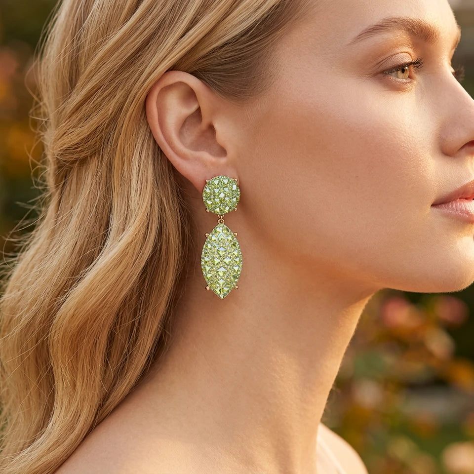 Rhinestone Pebbled Statement Earring