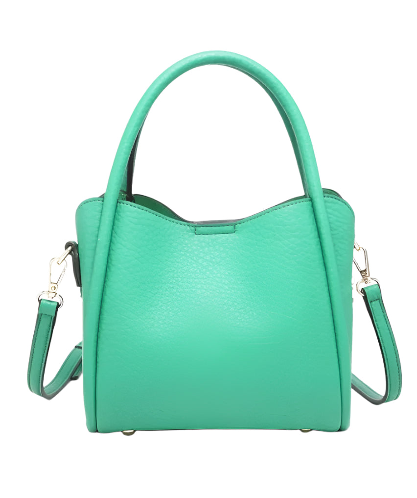 Ruby 3 compartment mini vegan leather satchel