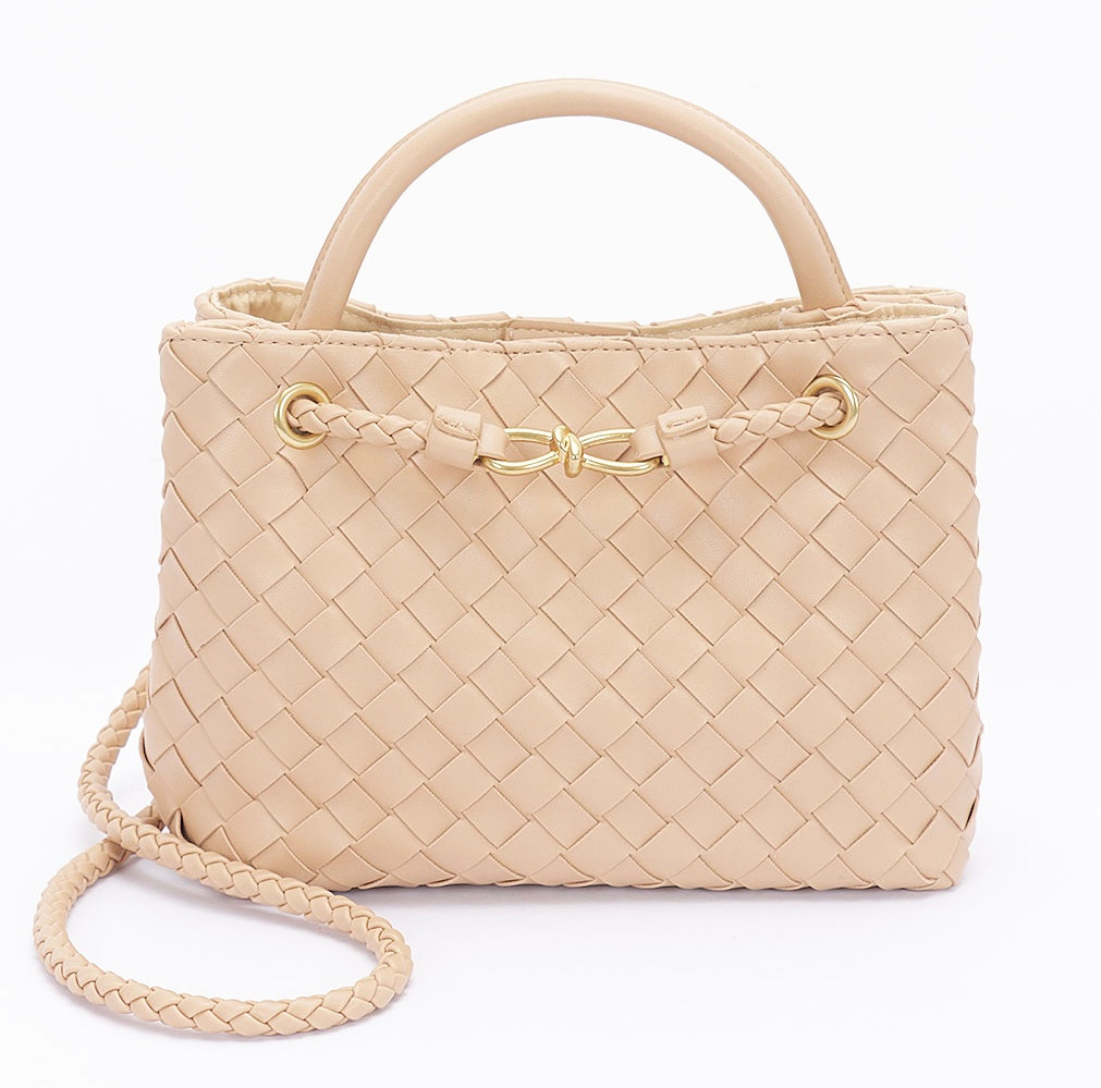 Vegan woven shoulder bag /crossbody
