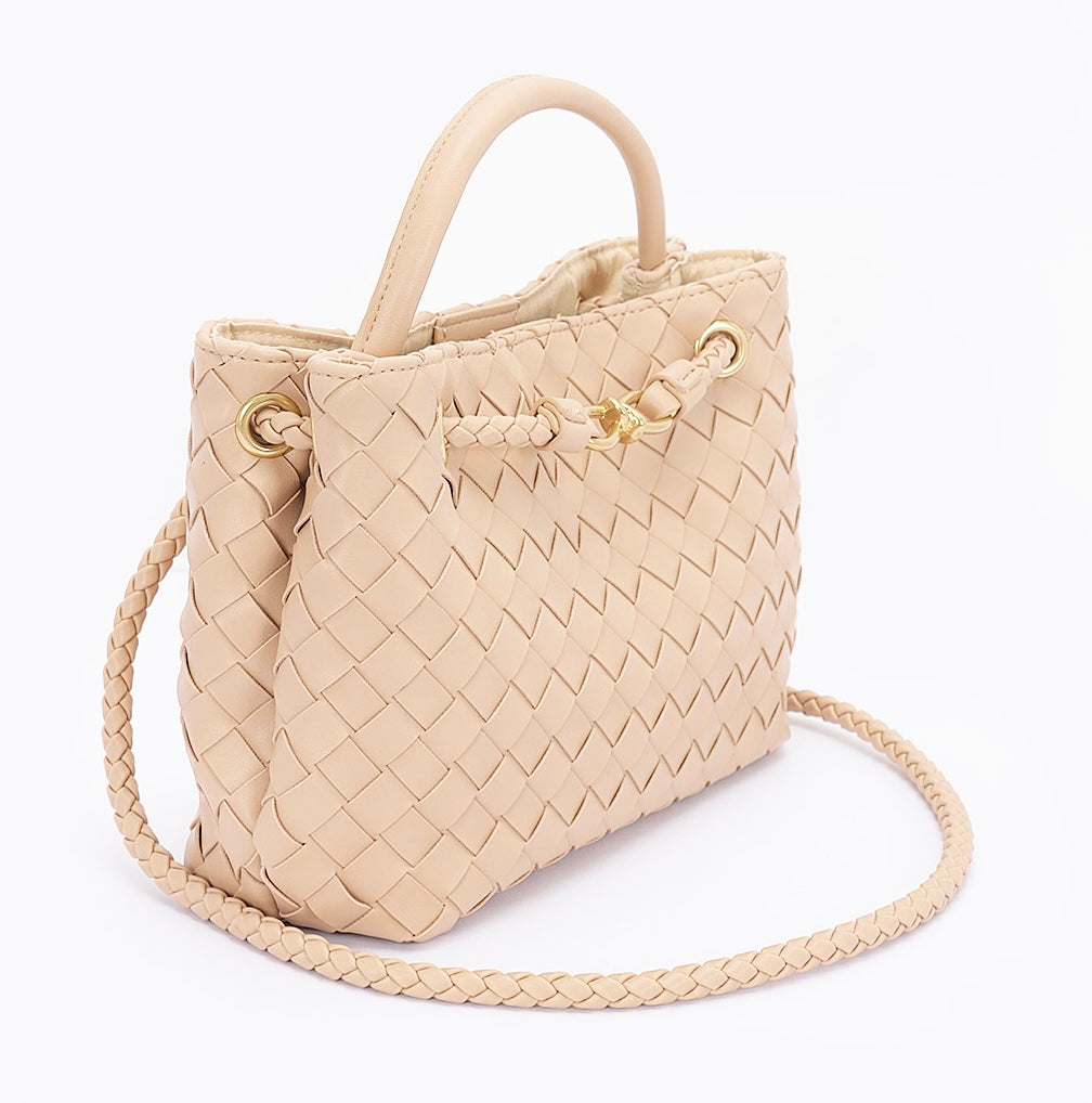 Vegan woven shoulder bag /crossbody