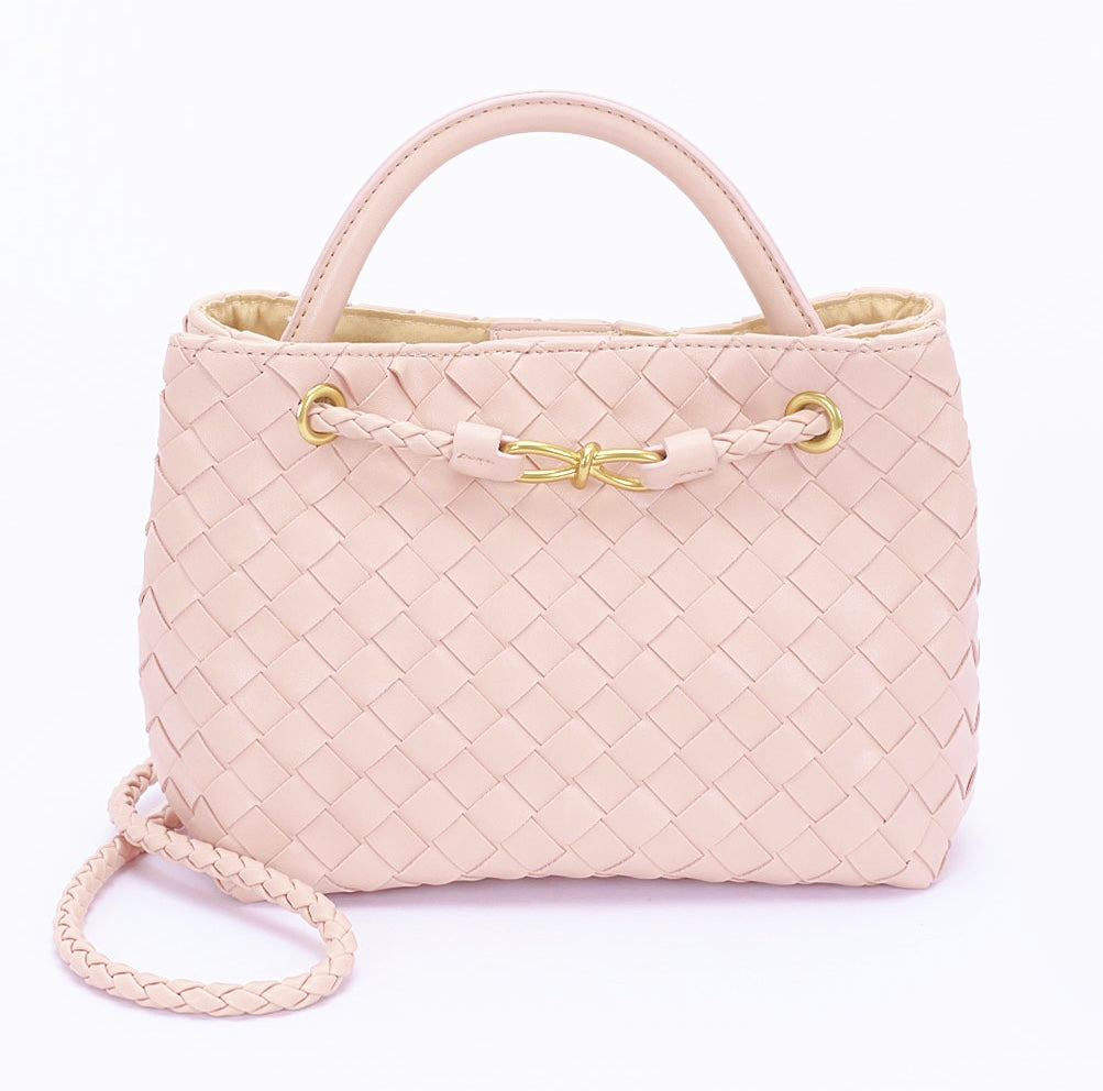 Vegan woven shoulder bag /crossbody
