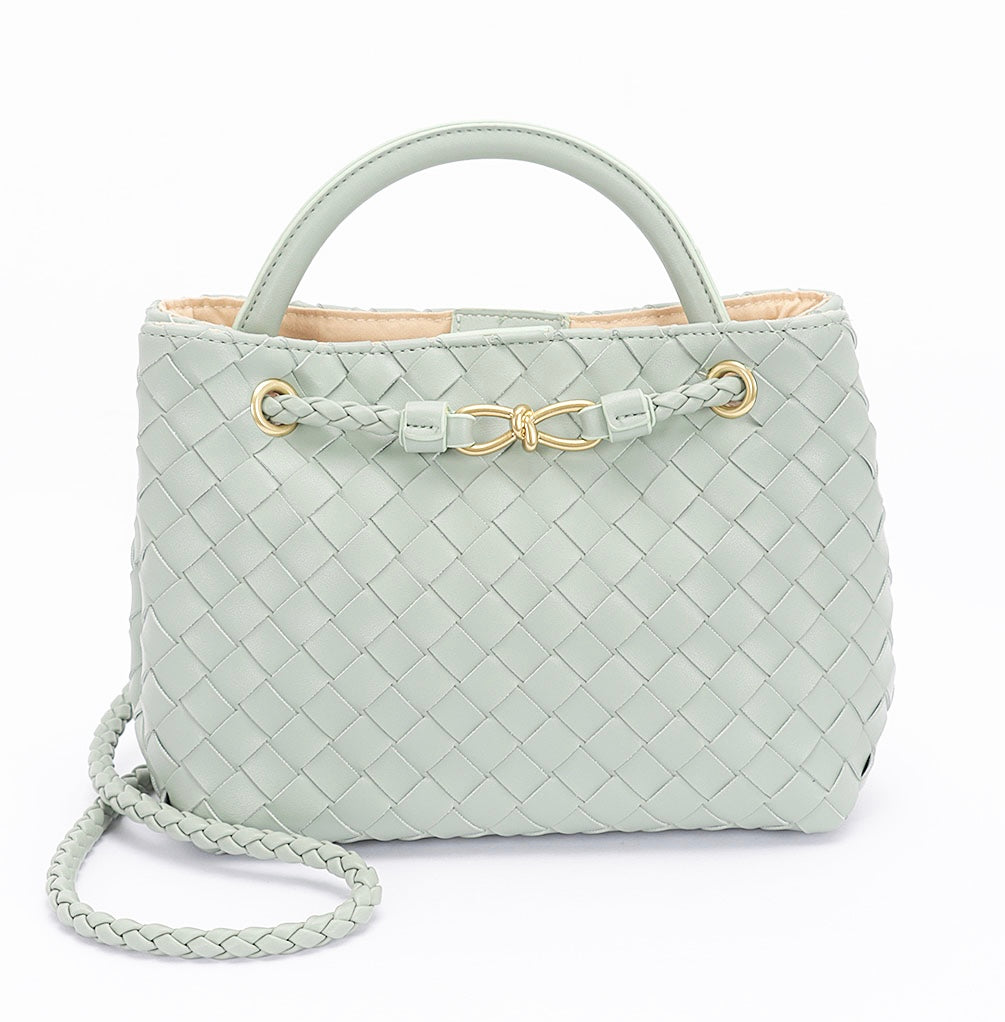 Vegan woven shoulder bag /crossbody
