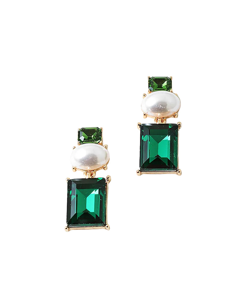 Crystal Drop & Pearl Earring