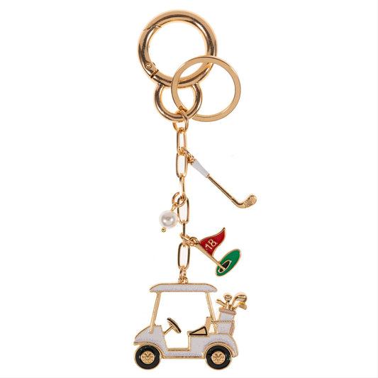 Multi Golf Cart Charm Bag & Key Charm