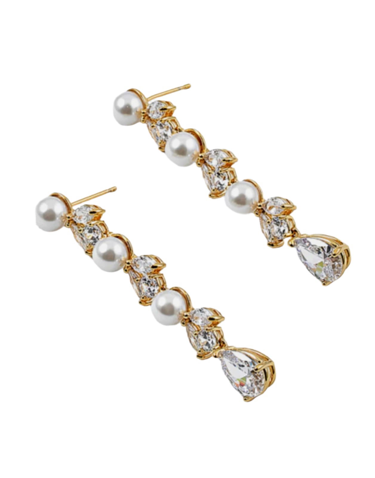 Crystal & Pearl Dangle Earring