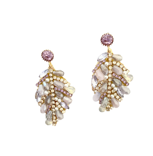Rhinestone pearl earrings