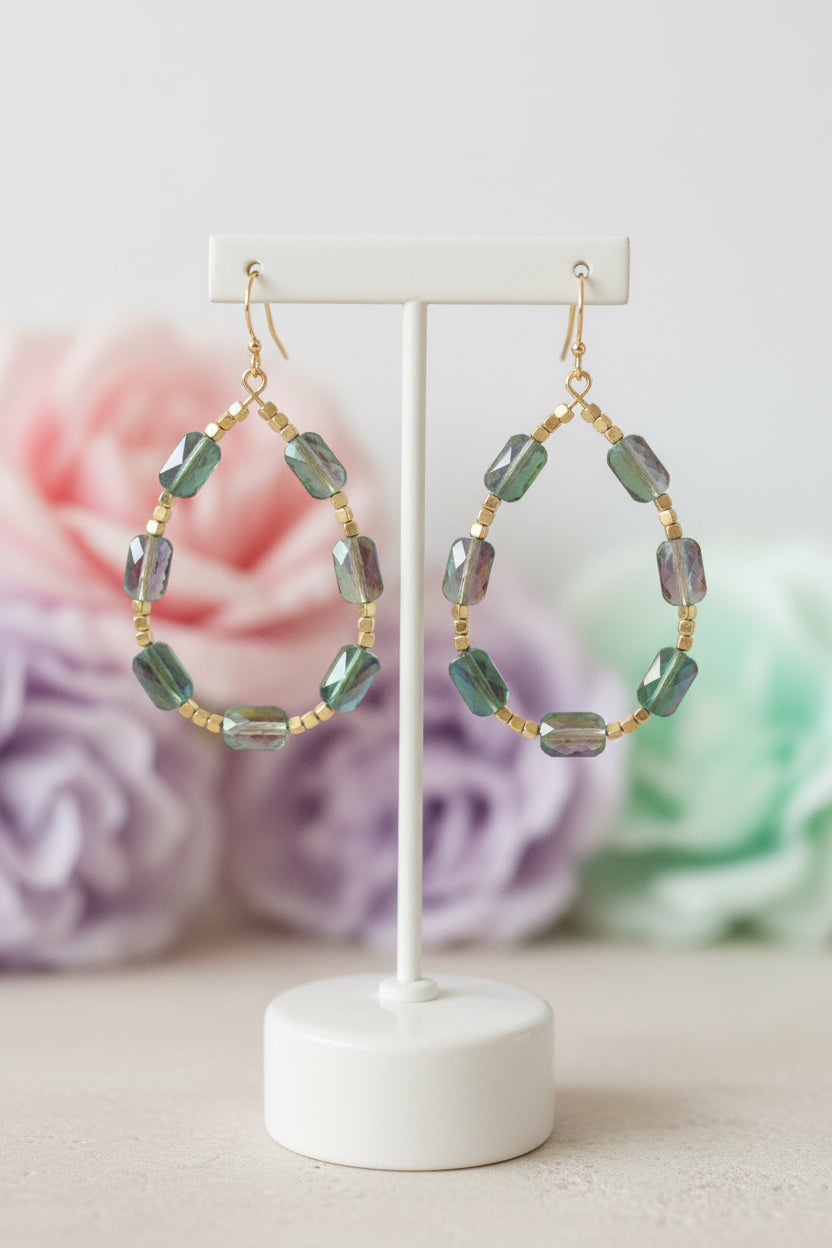 Iridescent Teardrop Earrings