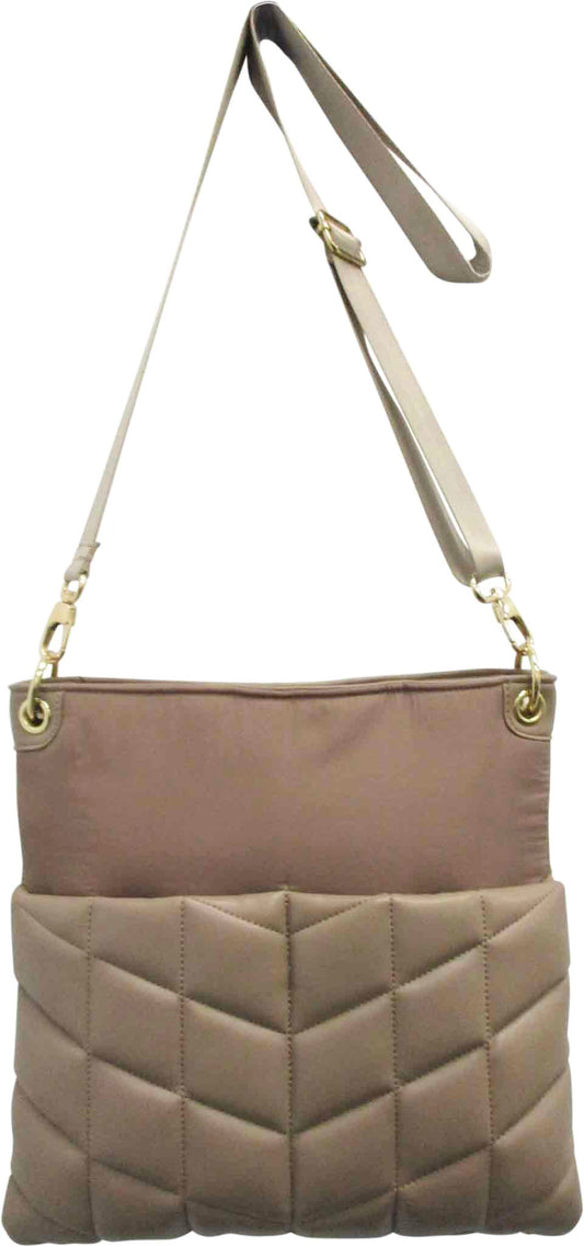 Sondra Roberts Quilted Chevron Crossbody