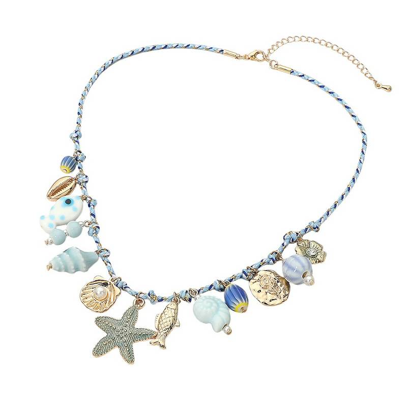 Sea Life Charm & Thread Necklace