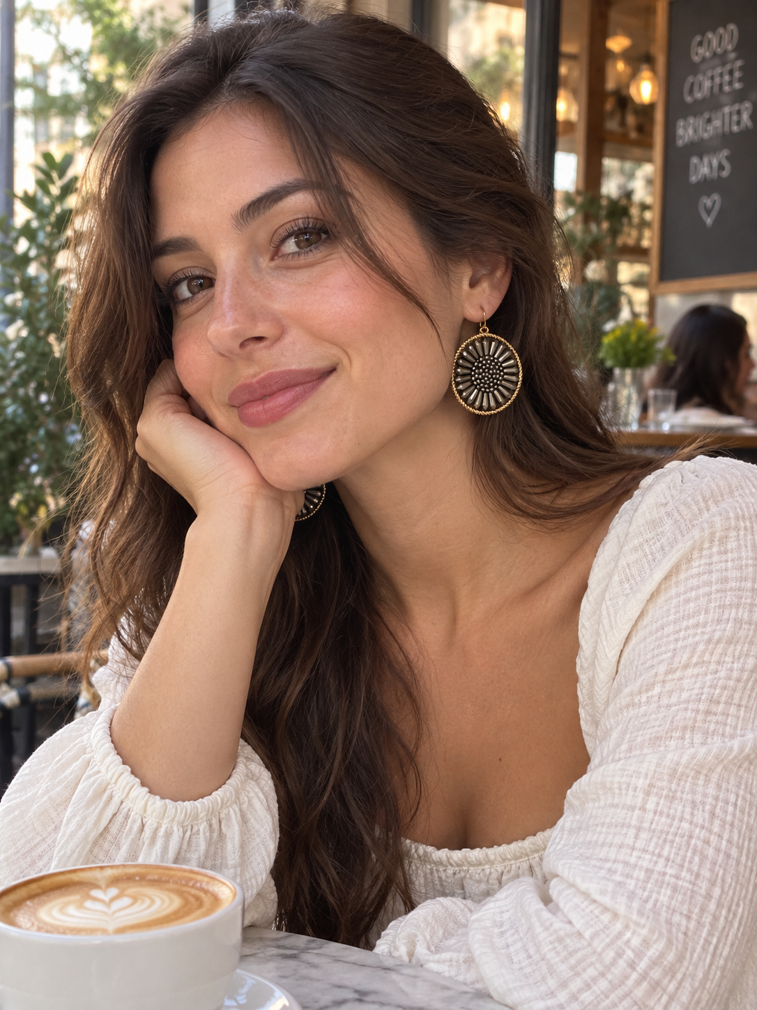Beaded tube earrings