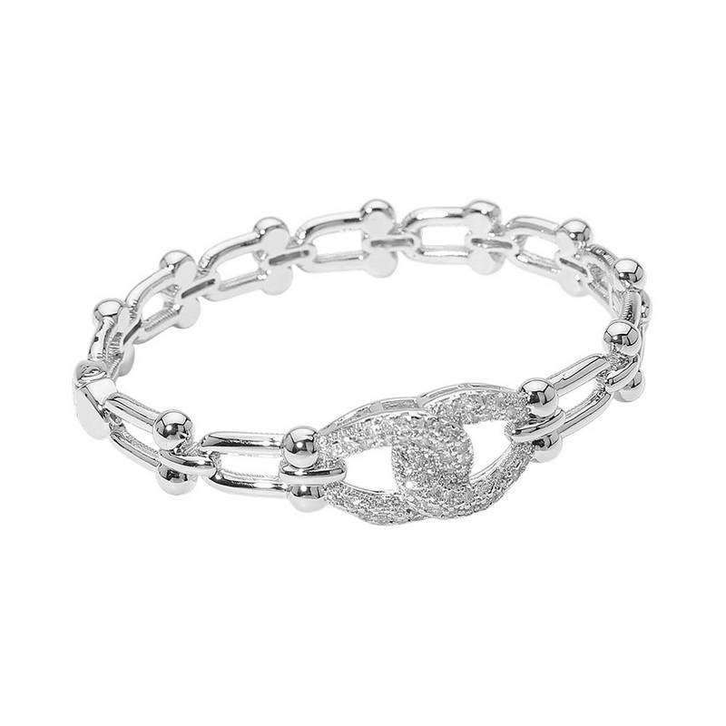 Link bracelet with Crystal Charm