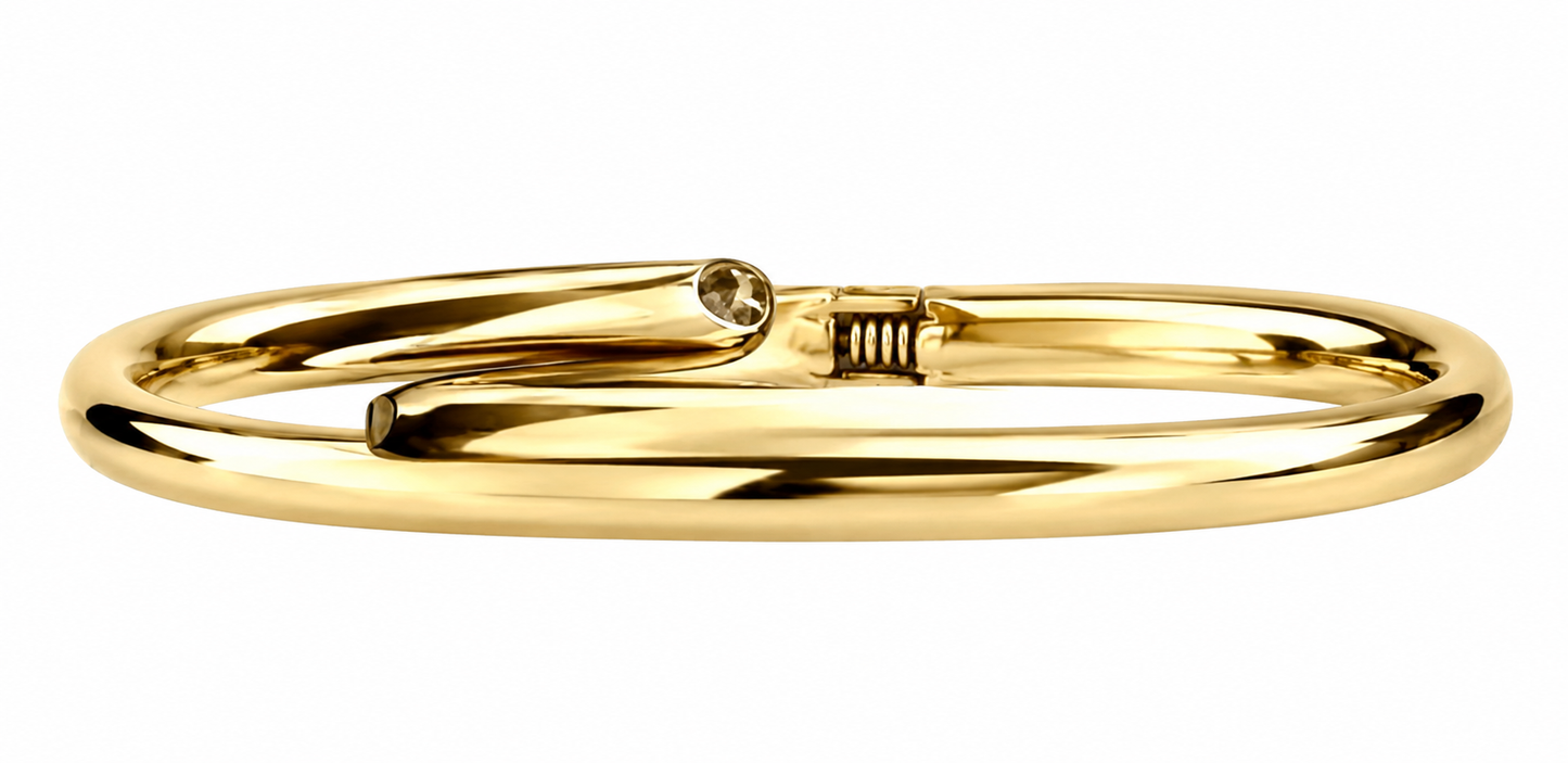 Hinged Crossover Metal Cuff