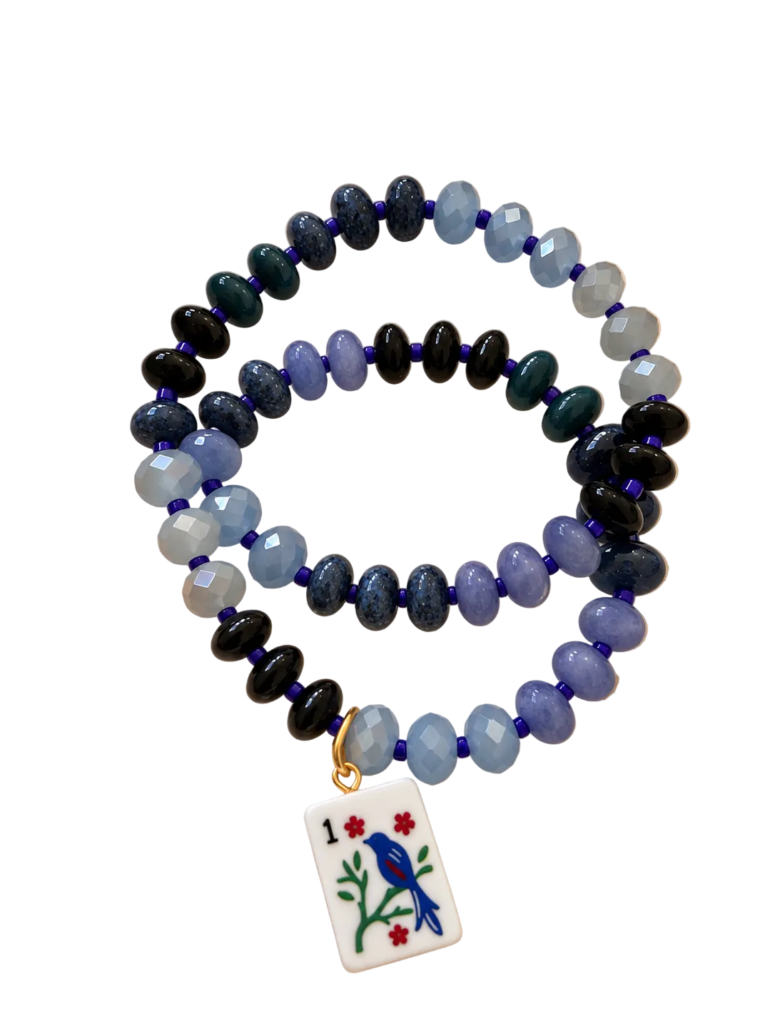 Double Strand Mah Jong Charm Bracelet