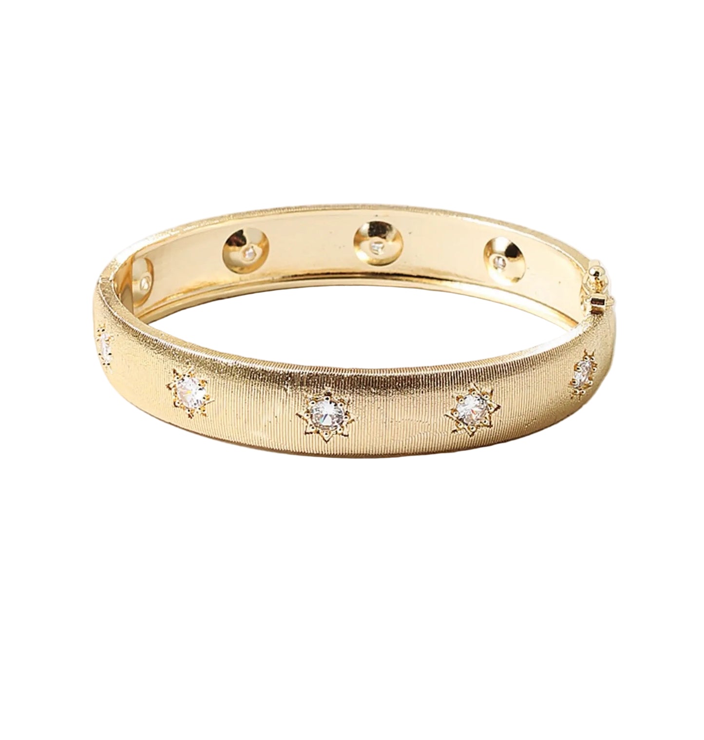 CZ Star Themed Bsngle Bracelet