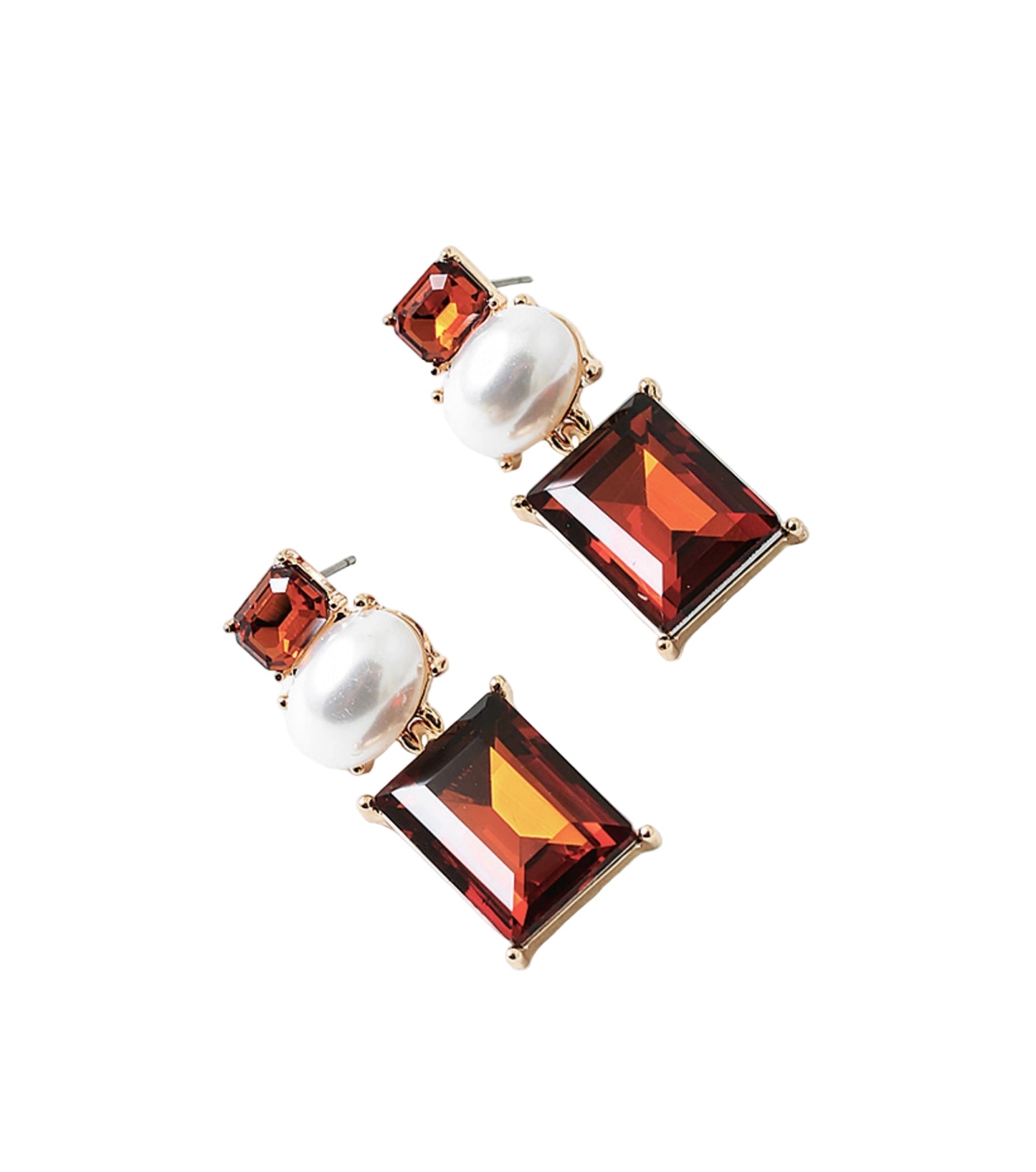 Crystal Drop & Pearl Earring