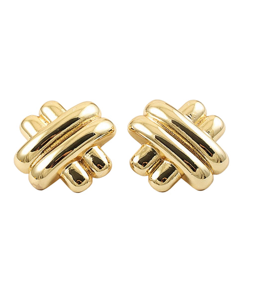 Criss Cross Stud Earrings