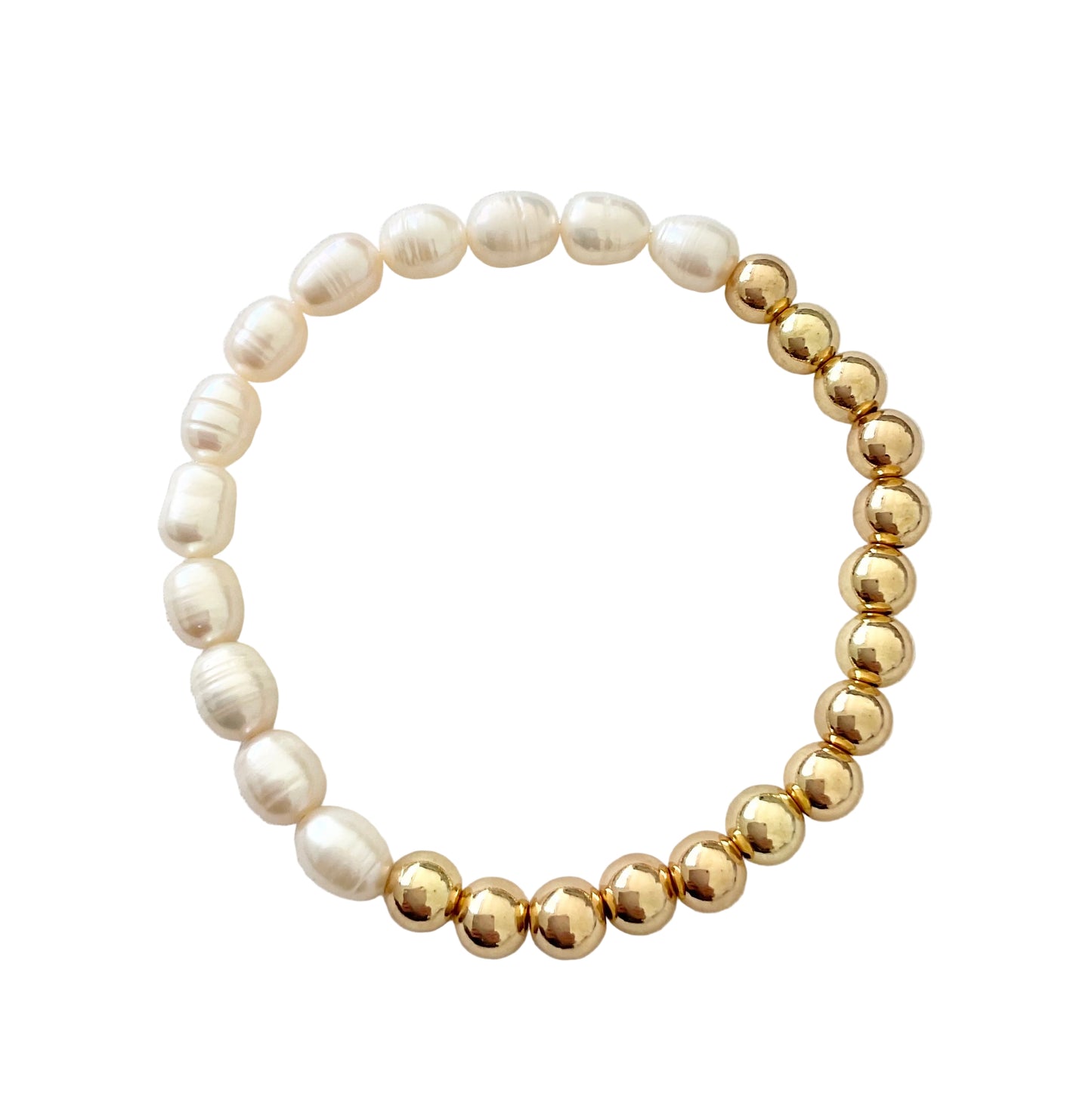 Bead & Pearl Stretch Bracelet