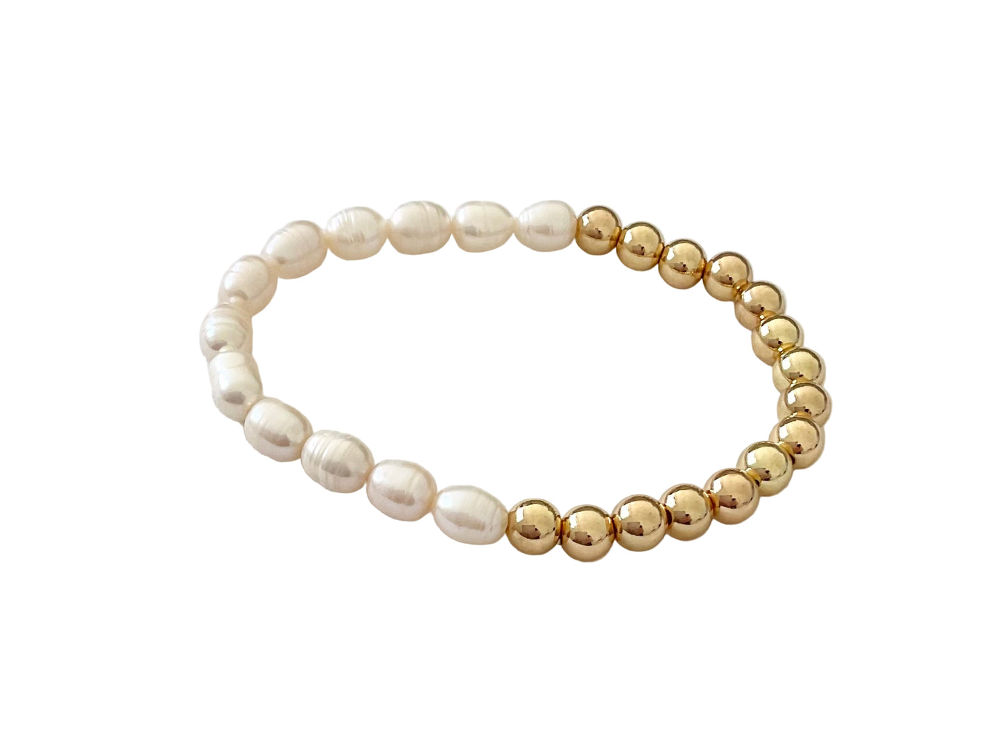 Bead & Pearl Stretch Bracelet