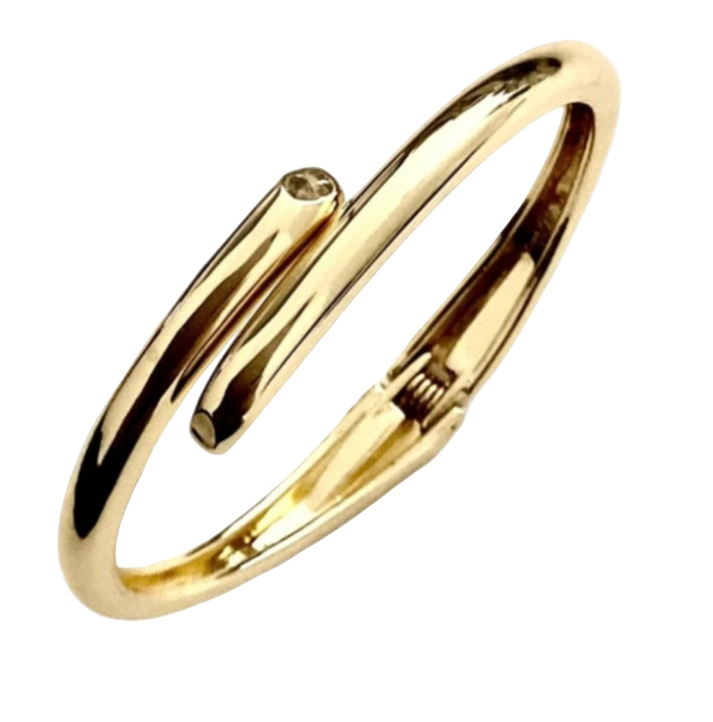 Hinged Crossover Metal Cuff