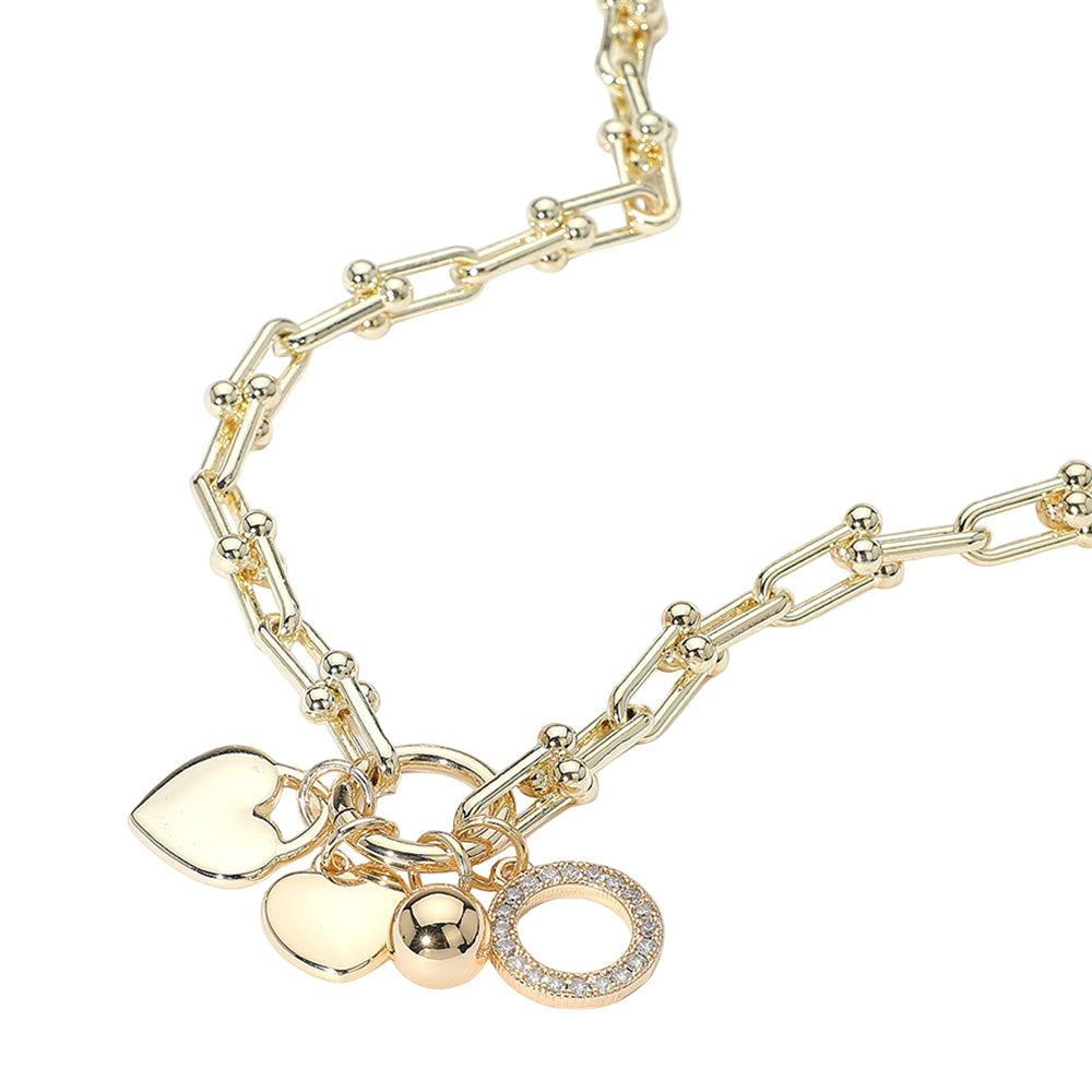 Link & Charm Necklae