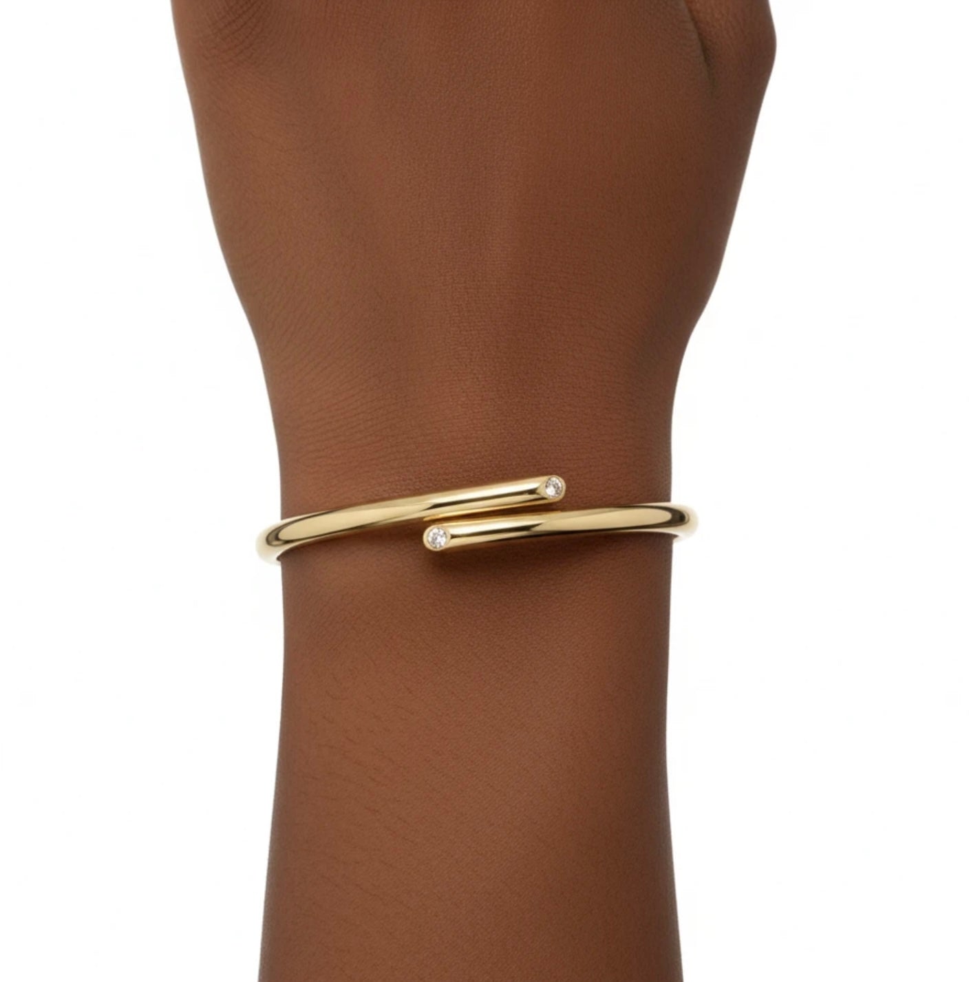 Hinged Crossover Metal Cuff