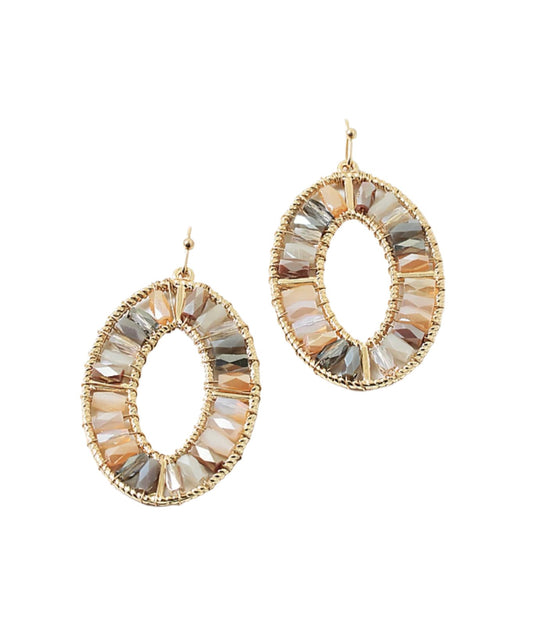 Tube bead drop earrings