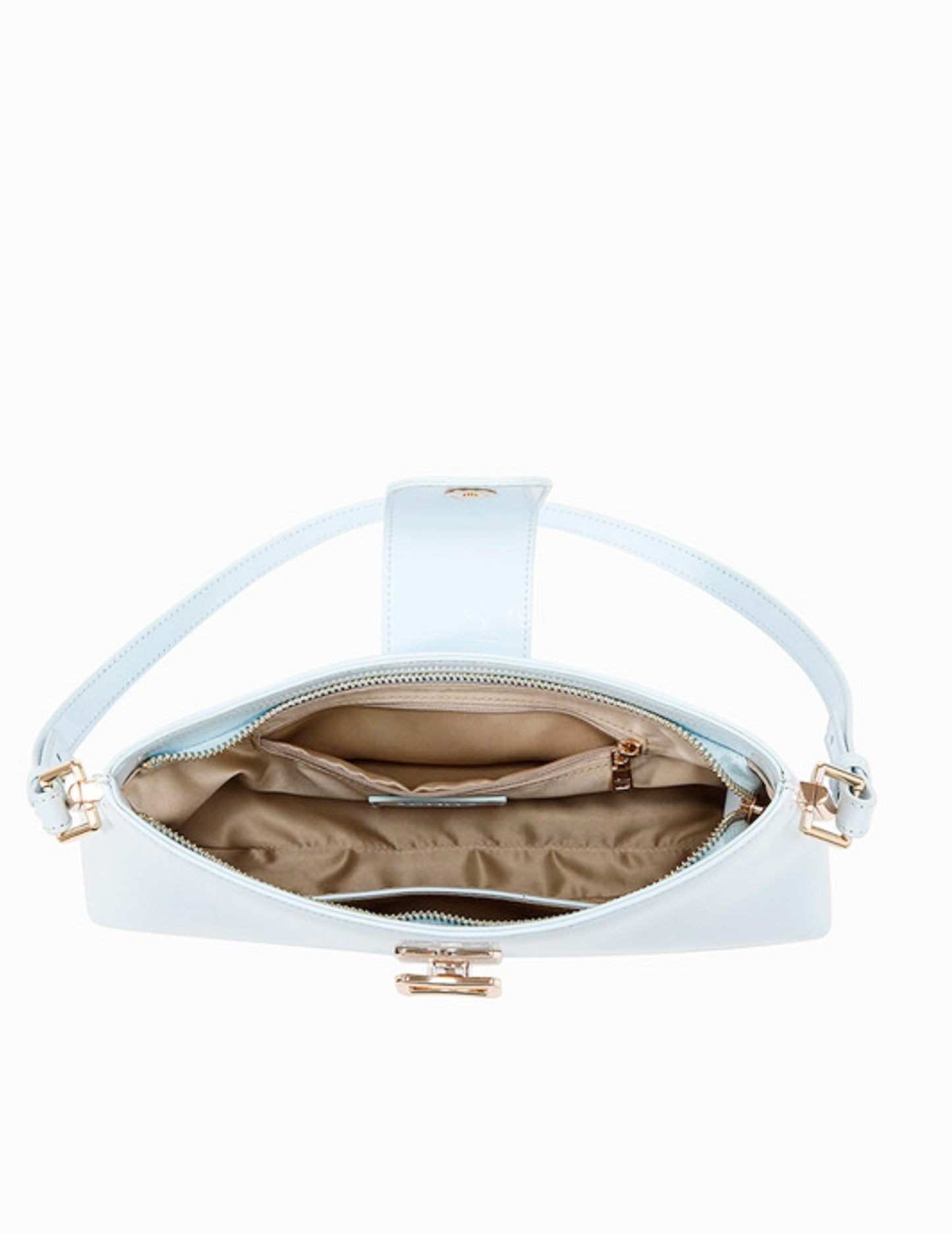 Vegan Leather Shoulder Bag Flap Closure