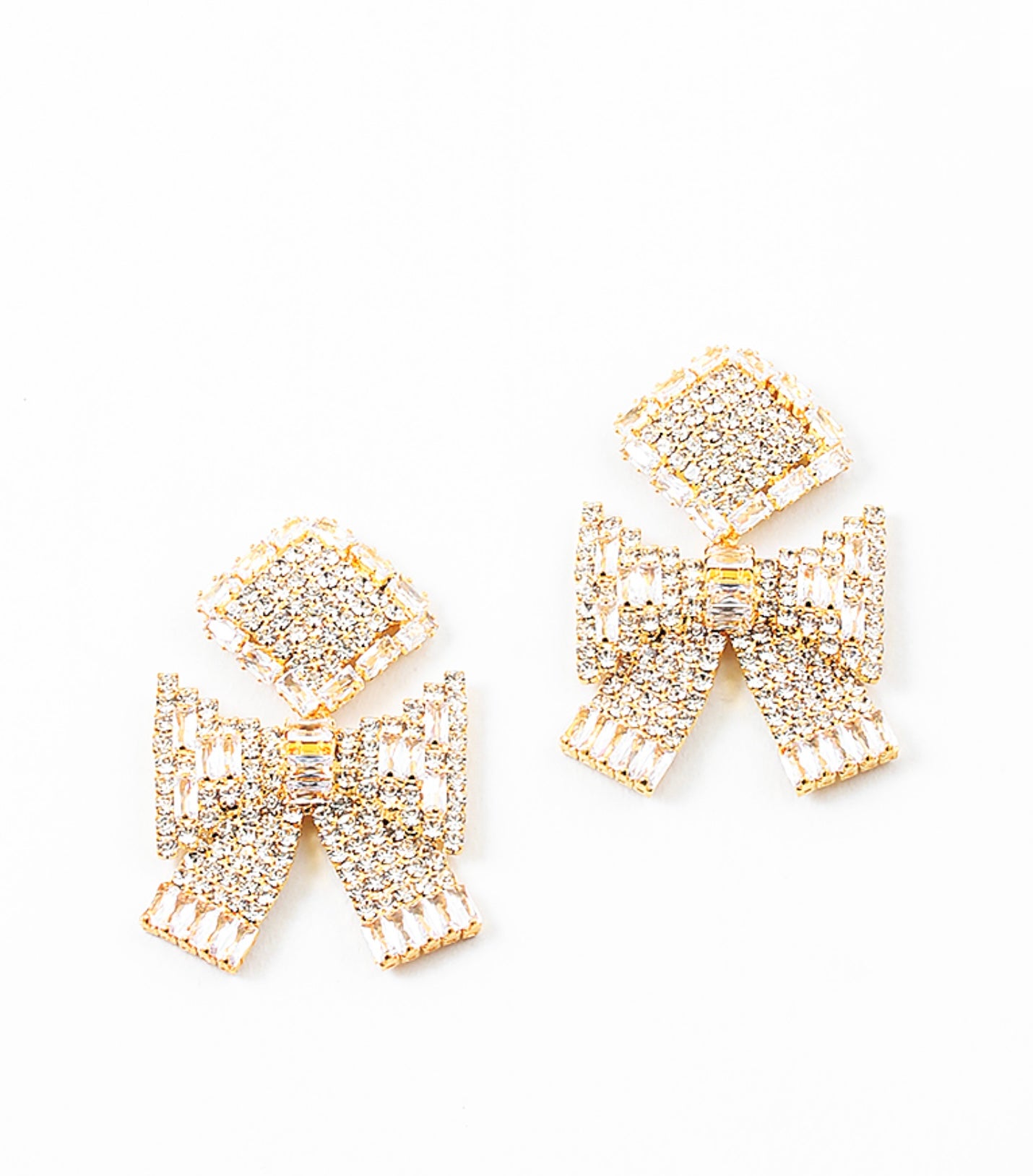 Crystal Bow Earrings