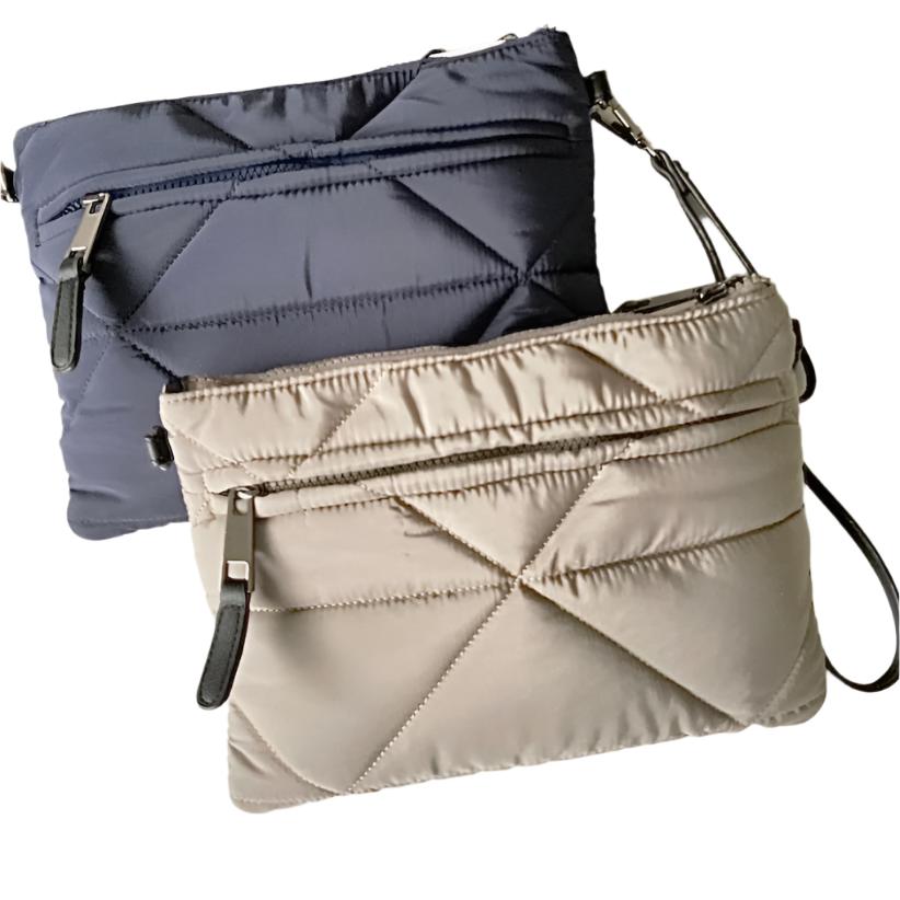 Nylon convertible crossbody/ clutch