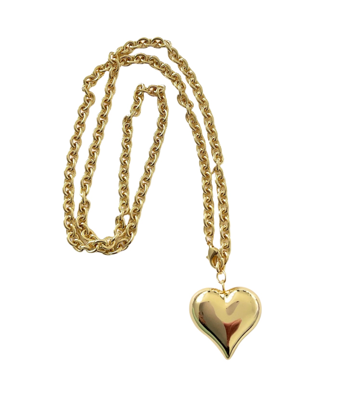 Puffy Heart Necklace Convertible Necklace