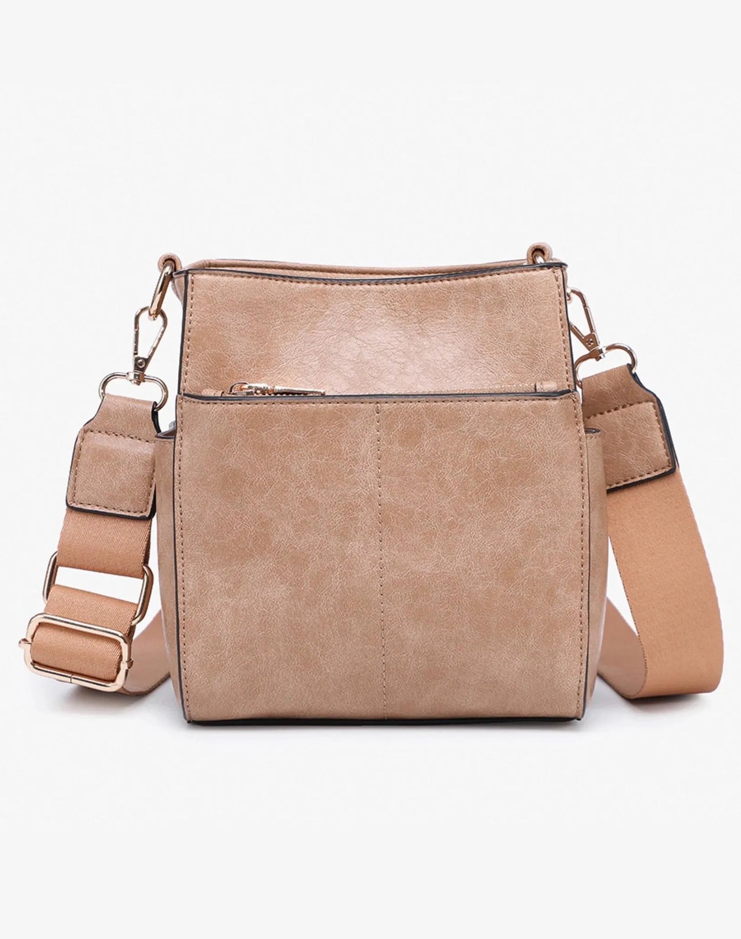 Mini bucket bag vegan leather crossbody bag
