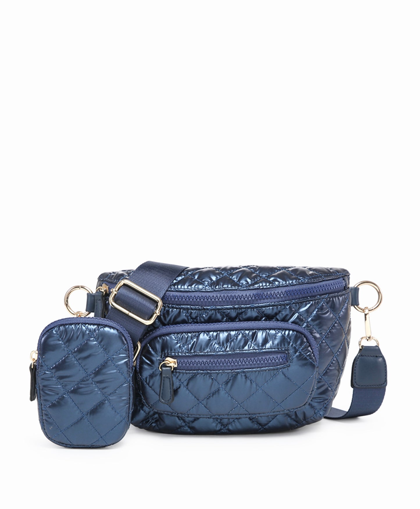 Nylon Quilted Puffer Belt Bag