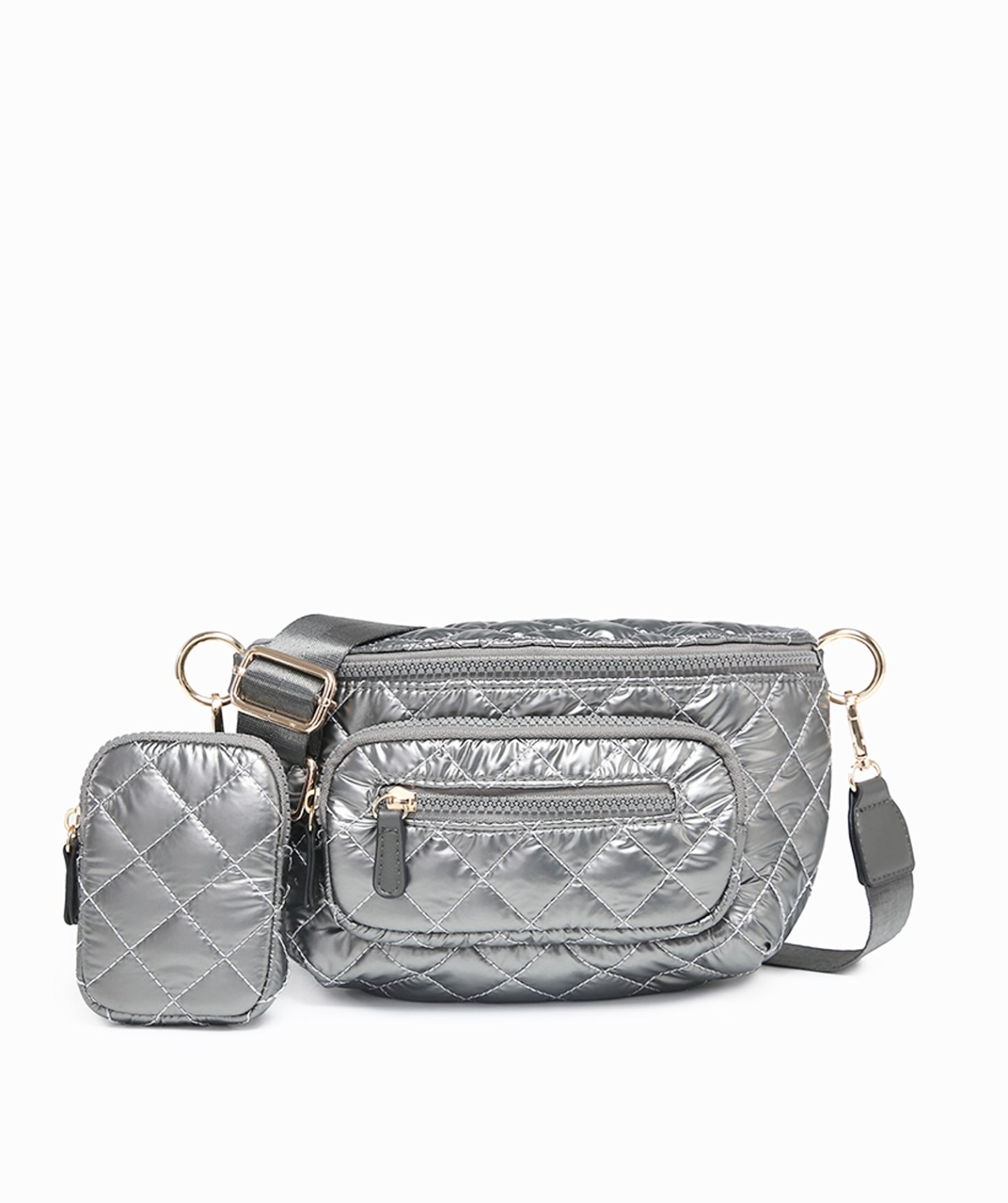 Nylon Quilted Puffer Belt Bag